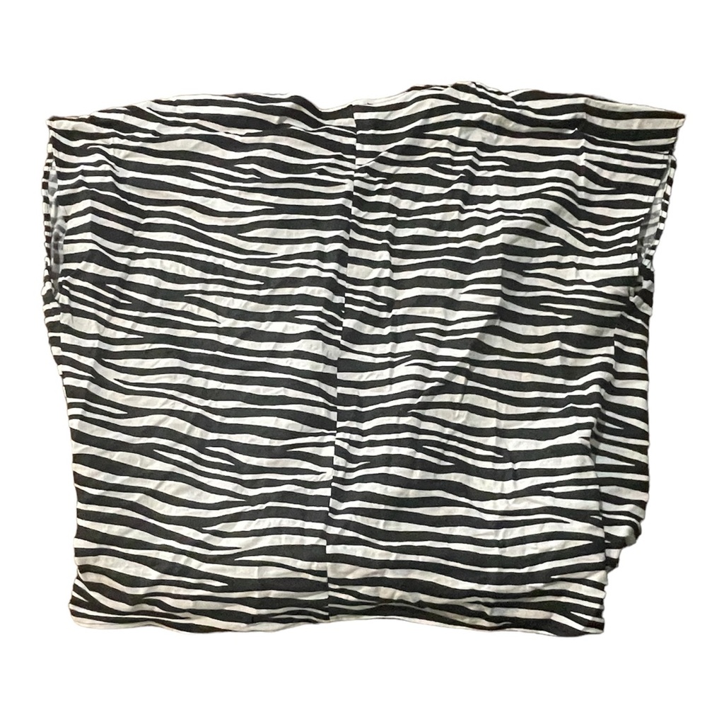 Ann Taylor Zebra Print Linen Blend Skirt - Picture 2 of 4